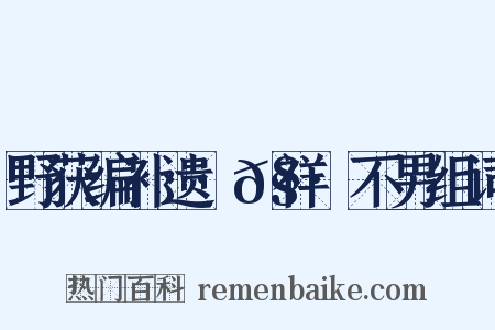 野获编补遗·𧗒祥·不男组词是什么意思的图片